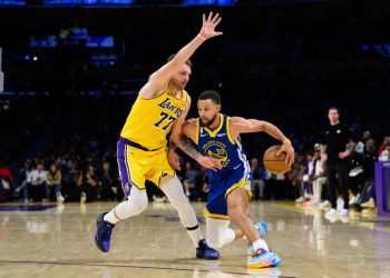 Warriors down Lakers in opener despite Doncic’s near triple-double