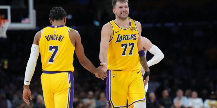 Luka Doncic drops 49 points in Lakers’ first win of season