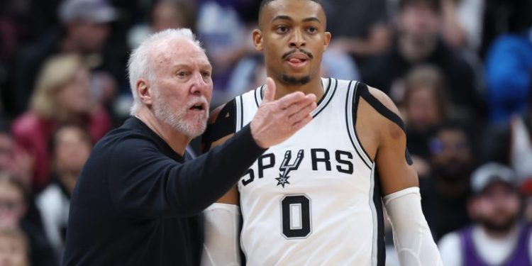 San Antonio Spurs unveil banner honoring former coach Gregg Popovich