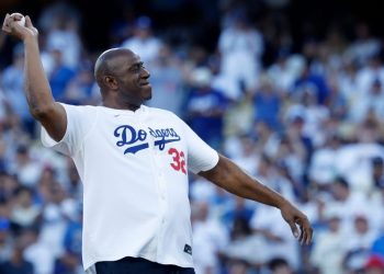 Watch: Magic Johnson throws out first pitch at World Series Game 5