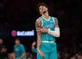 Hornets’ guard fined for flipping off referee after offensive foul
