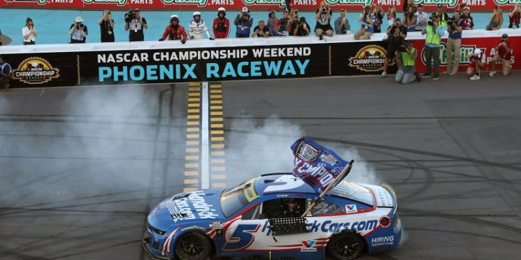 Larson wins second NASCAR championship in crushing blow to Hamlin