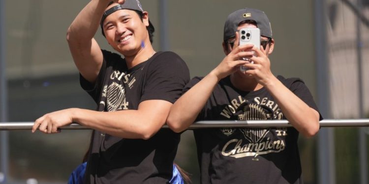 Shohei Ohtani at championship parade has eye on ‘third time’