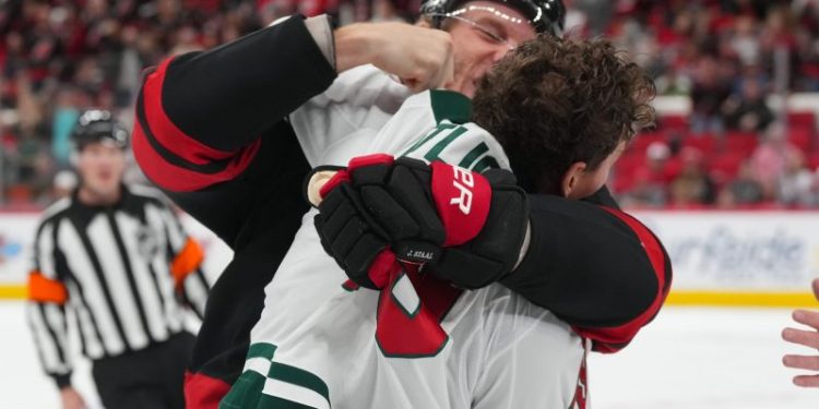 Wild player ejected for hit to head on Hurricanes defenseman