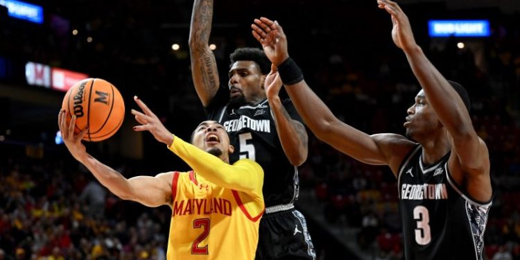 Maryland player throws shoe in attempt to get steal vs Georgetown