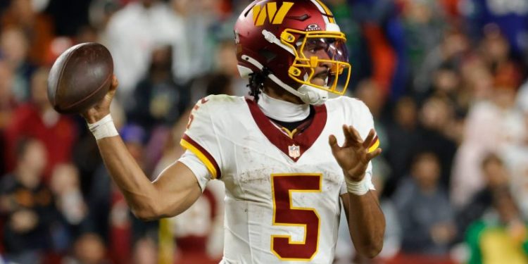 Is Jayden Daniels playing vs. Vikings on Sunday?