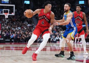 Raptors upend Warriors behind Scottie Barnes’ historic triple-double