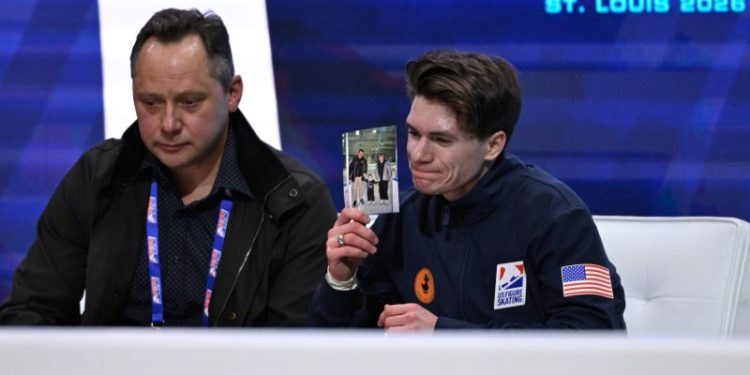 Maxim Naumov pays tribute to parents at US figure skating championships