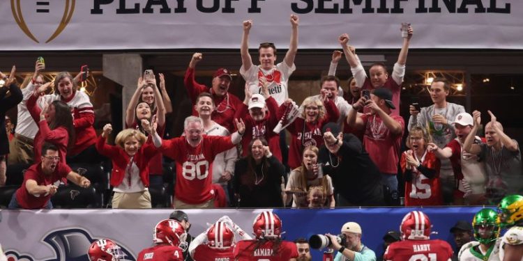 ‘Bloomington South.’ It’s an Indiana fan takeover in Peach Bowl