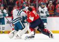 Goalie fight! Panthers, Sharks netminders square off