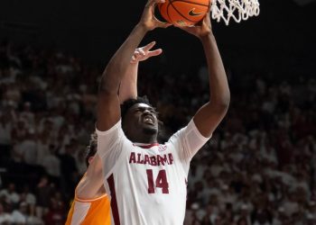 Alabama’s Bediako scores 13 in first game since leaving G League