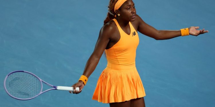 Coco Gauff smashes racket in frustration after Aussie Open loss