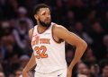 Knicks star goes to locker room after suffering nasty cut in collision