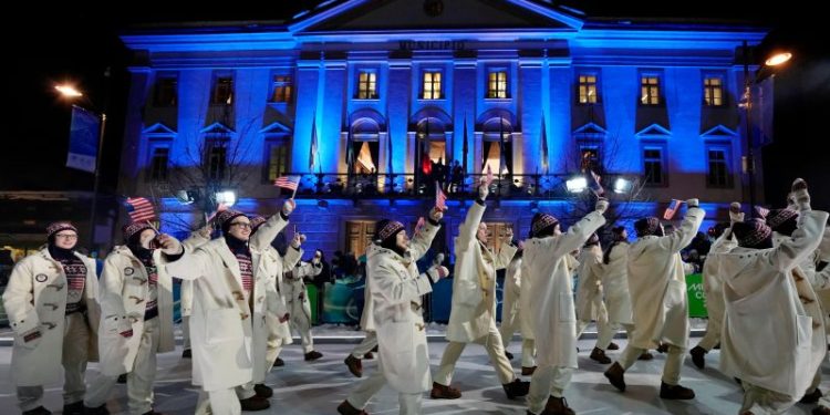 Peep the sheep helping Team USA stay warm at Olympics opening ceremony