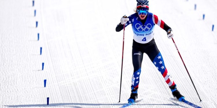 USA’s Jessie Diggins fights through injury to claim bronze at Olympics