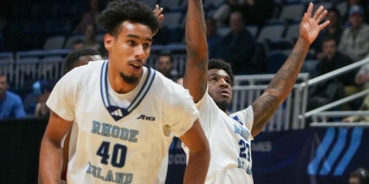 Rhode Island basketball fans rush court after win vs No. 19 Saint Louis