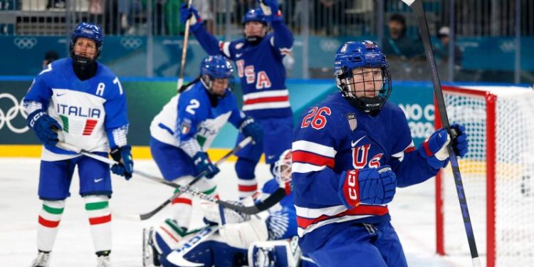 Team USA routs host Italy in Olympic women’s hockey to reach semifinals