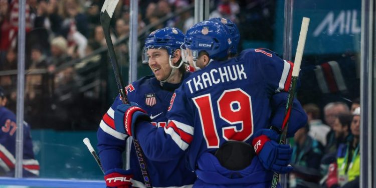 USA’s depth wins out in men’s hockey comeback against underdog Denmark