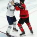 Olympic hockey fight! Canada and France players scuffle