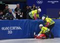 Speed skater suffers scary injury as skate cuts face at Olympics