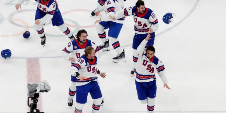 USA men’s hockey victory caps … the best Winter Olympics ever