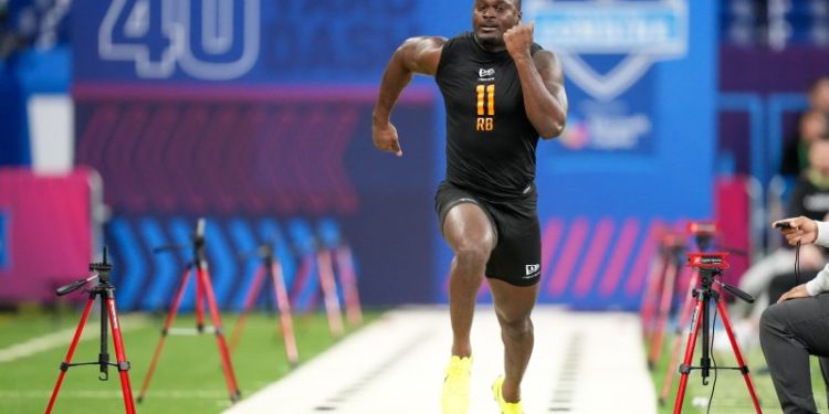 Top NFL draft RB prospect ‘disappointed’ with fast 40 time at combine