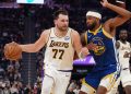 LeBron James, Luka Doncic lead Lakers to blowout win over Warriors